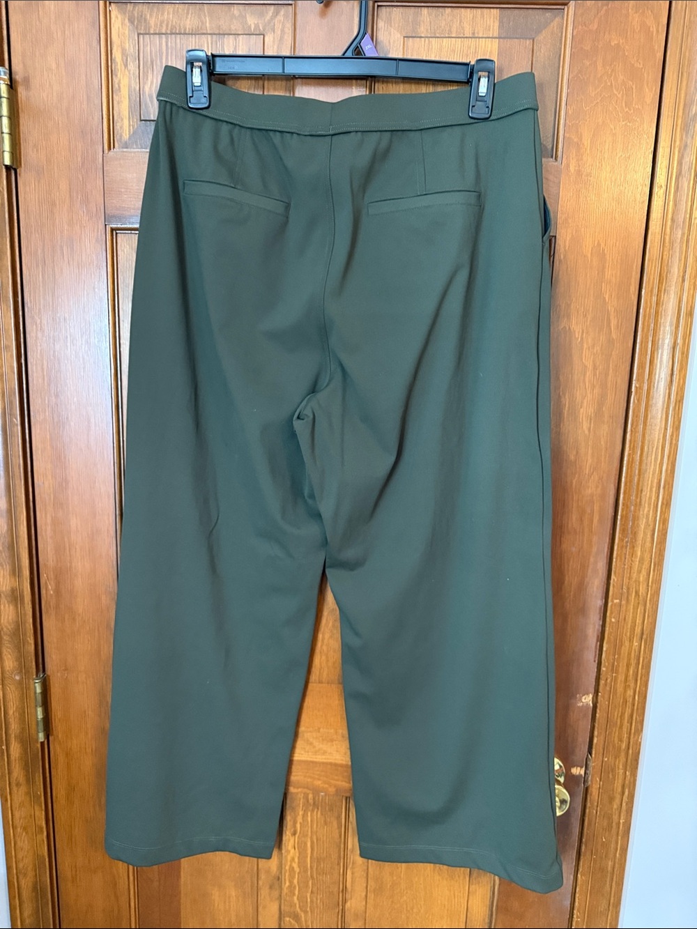 Women’s Dark Olive Wide-Leg Dress Pants - Picture 2 of 3